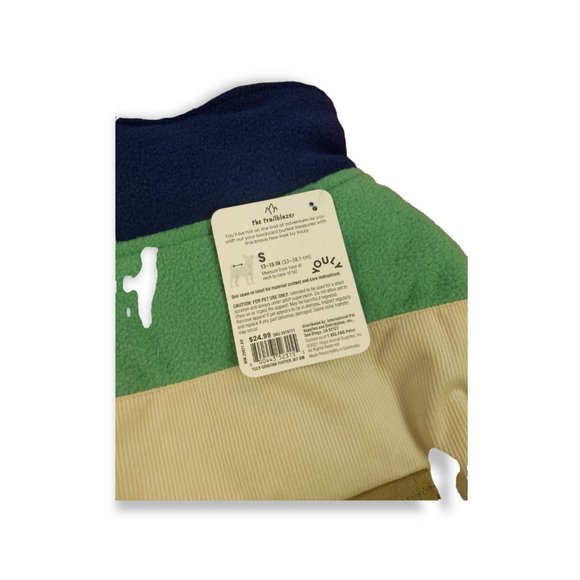 Youly Dog Size Small Trailblazer Green and Tan Puffer Dog Jacket With Pocket New - Picture 4 of 4